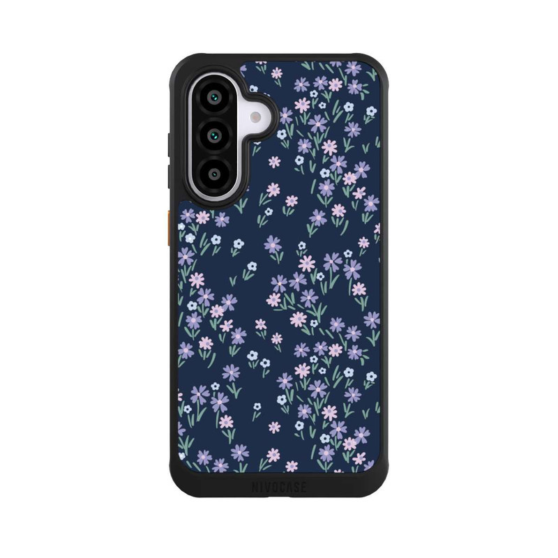 Galaxy A56 5G NIVOcore Thème Floral Bleu Foncé