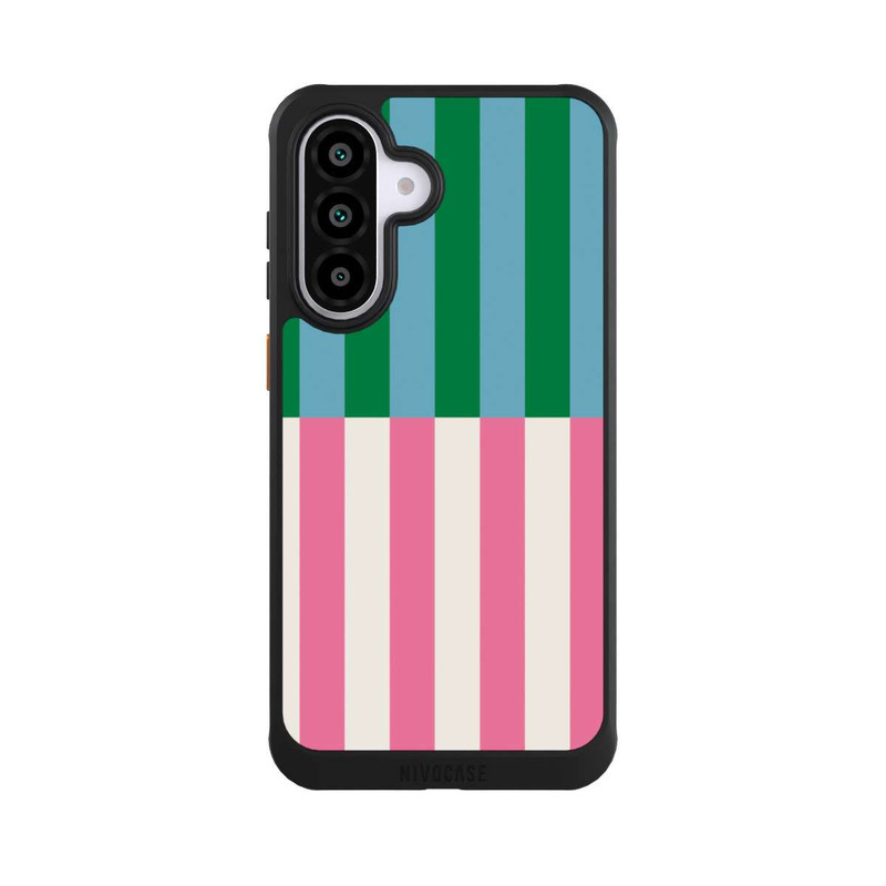 Galaxy A56 5G NIVOcore Motif Rayé Vert Rose