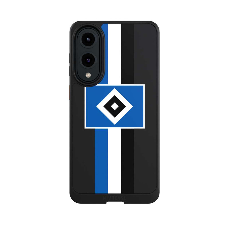 Galaxy S25 Edge NIVOcore HSV Streifen - Blau-Weiß-Schwarz - ohne Hintergrund