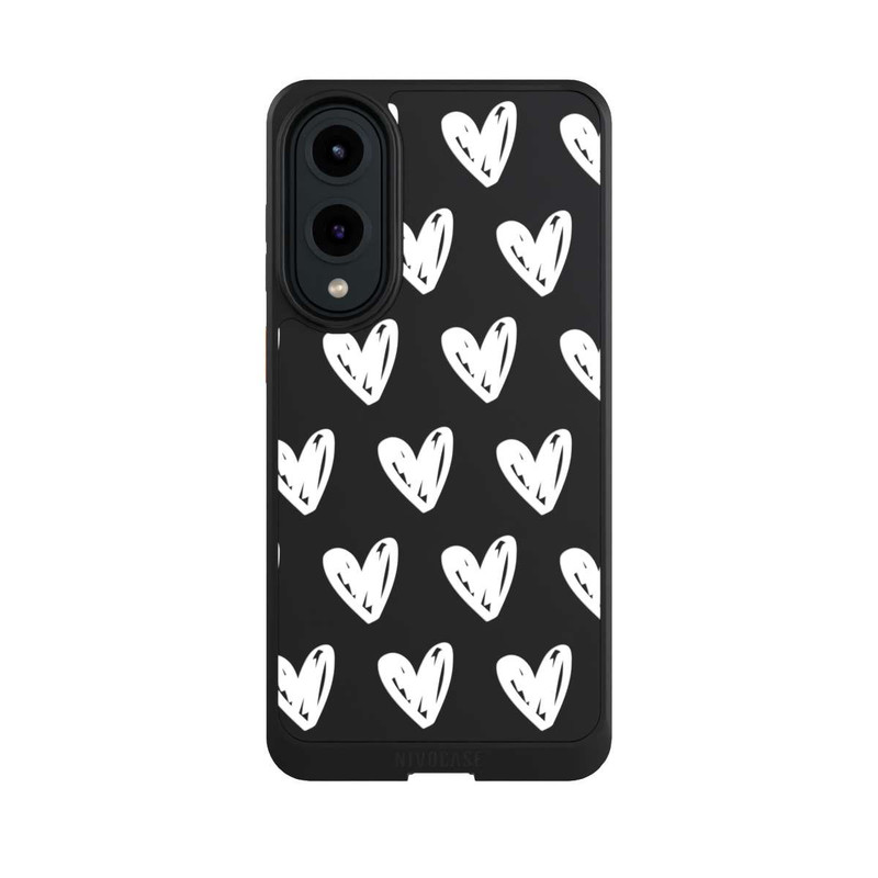 Galaxy S25 Edge NIVOcore Coeurs blancs transparente