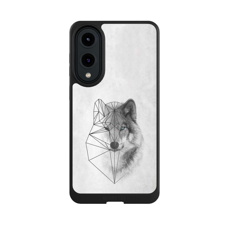 Galaxy S25 Edge NIVOcore Polygonaler Wolf