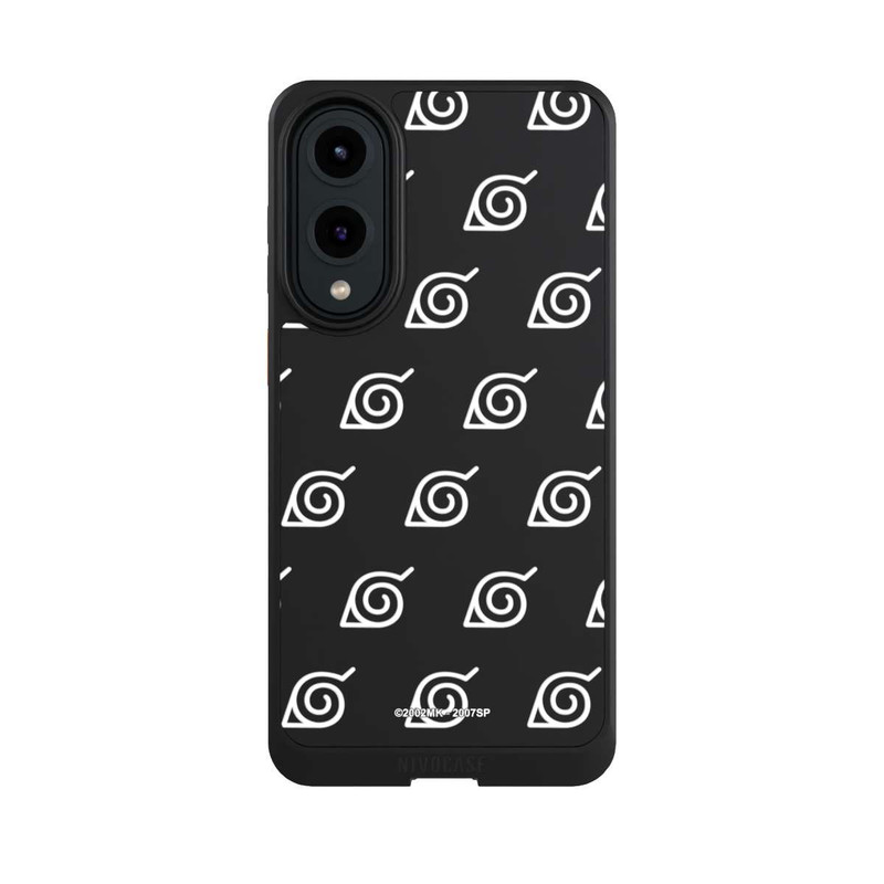 Galaxy S25 Edge NIVOcore Konoha Pattern Blanc sur Fond Transparent