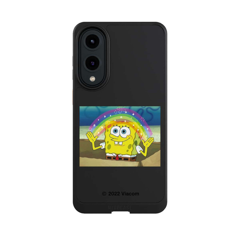 Galaxy S25 Edge NIVOcore Spongebob - Regenbogen Meme transparent