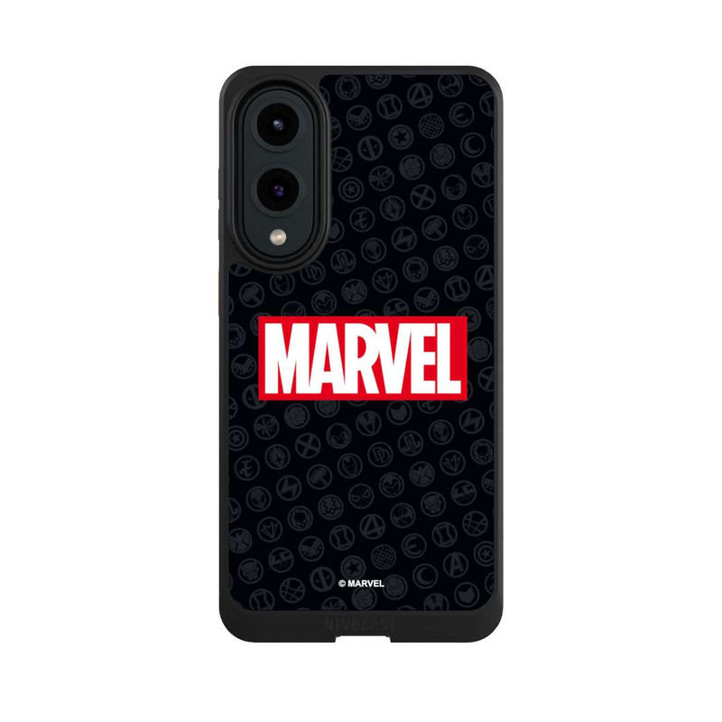 Galaxy S25 Edge NIVOcore Marvel Logo Black Red 