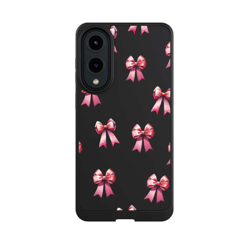 Galaxy S25 Edge NIVOcore Bow Red Pattern Watercolor Transparent
