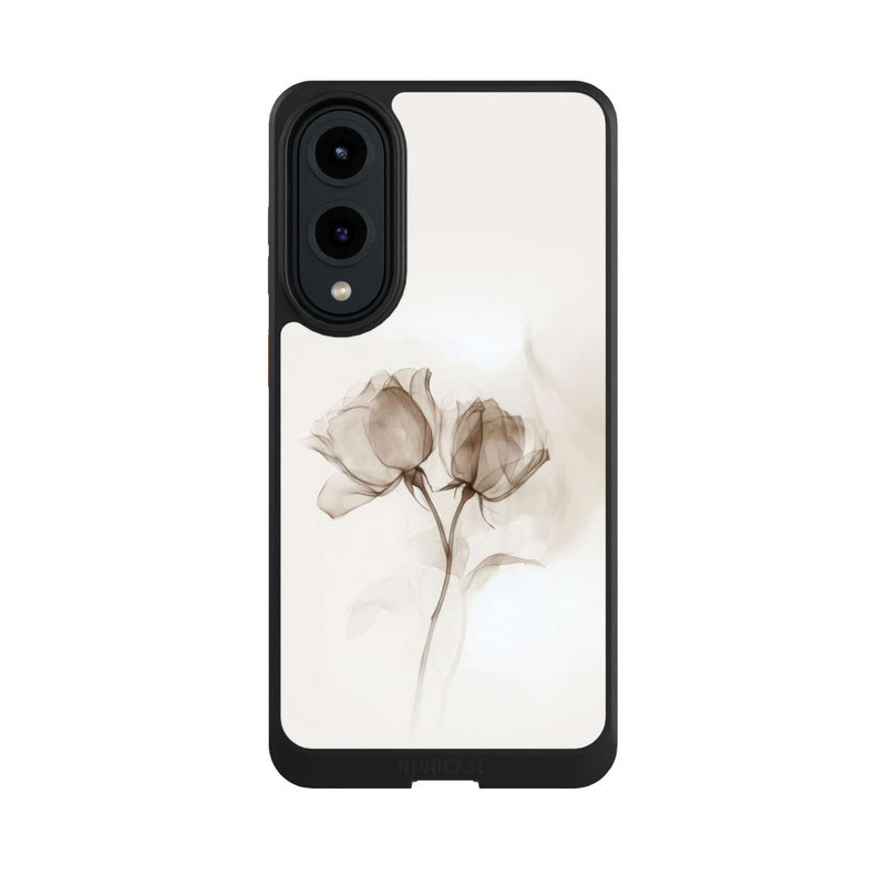 Galaxy S25 Edge NIVOcore Braune Rose Blume Nebel