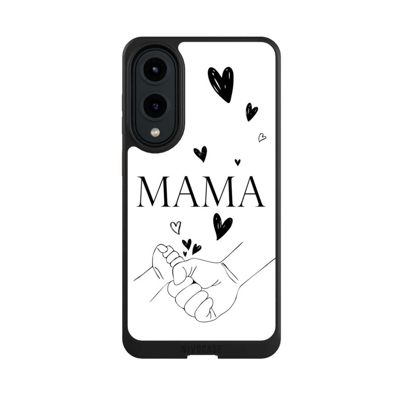 Galaxy S25 Edge NIVOcore Muttertag Line Art Hände Schwarz Weiß