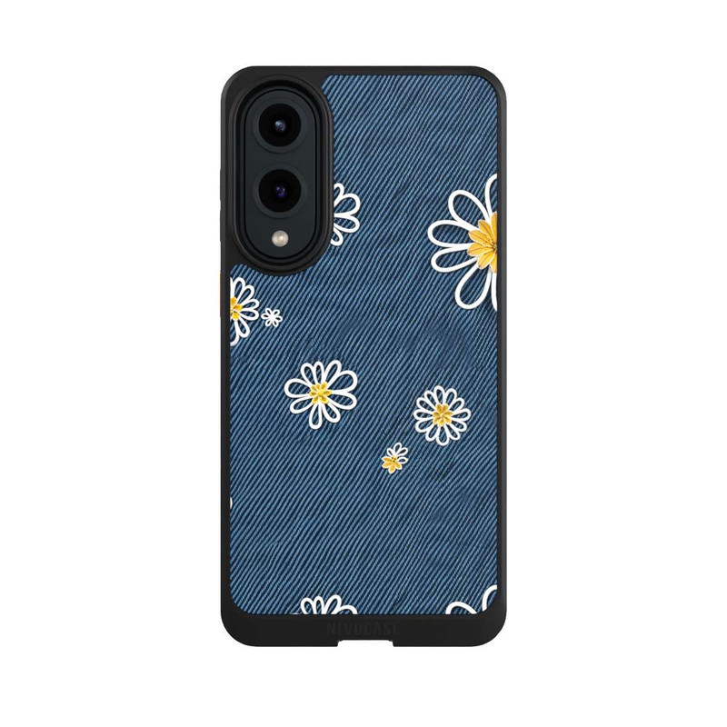 Galaxy S25 Edge NIVOcore Jeans Flowers Pattern with AI