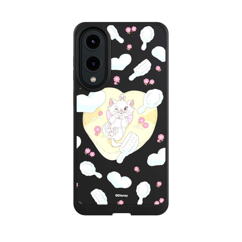 Galaxy S25 Edge NIVOcore Aristocats Marie Hearts Yellow Transparent