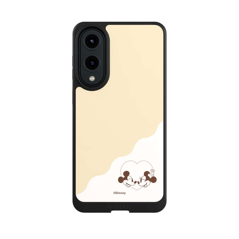 Galaxy S25 Edge NIVOcore Mickey and Minnie Love Heart Beige