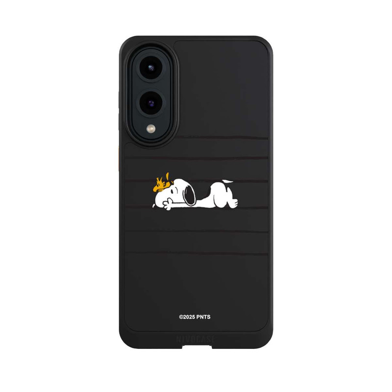 Galaxy S25 Edge NIVOcore Snoopy Woodstock Stripes Peanuts Transparent