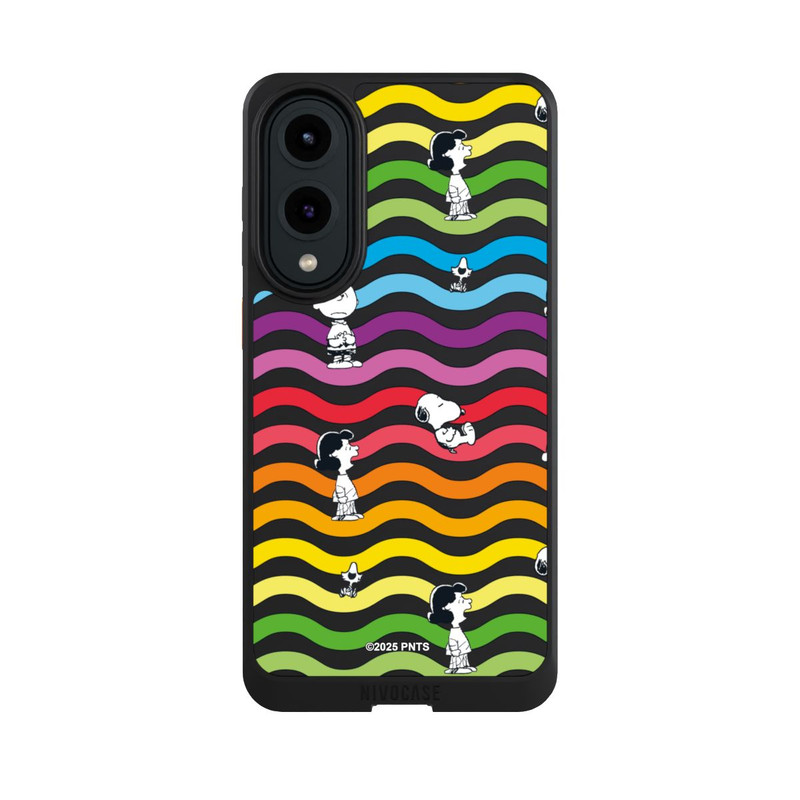Galaxy S25 Edge NIVOcore Snoopy Pattern Rainbow Transparent