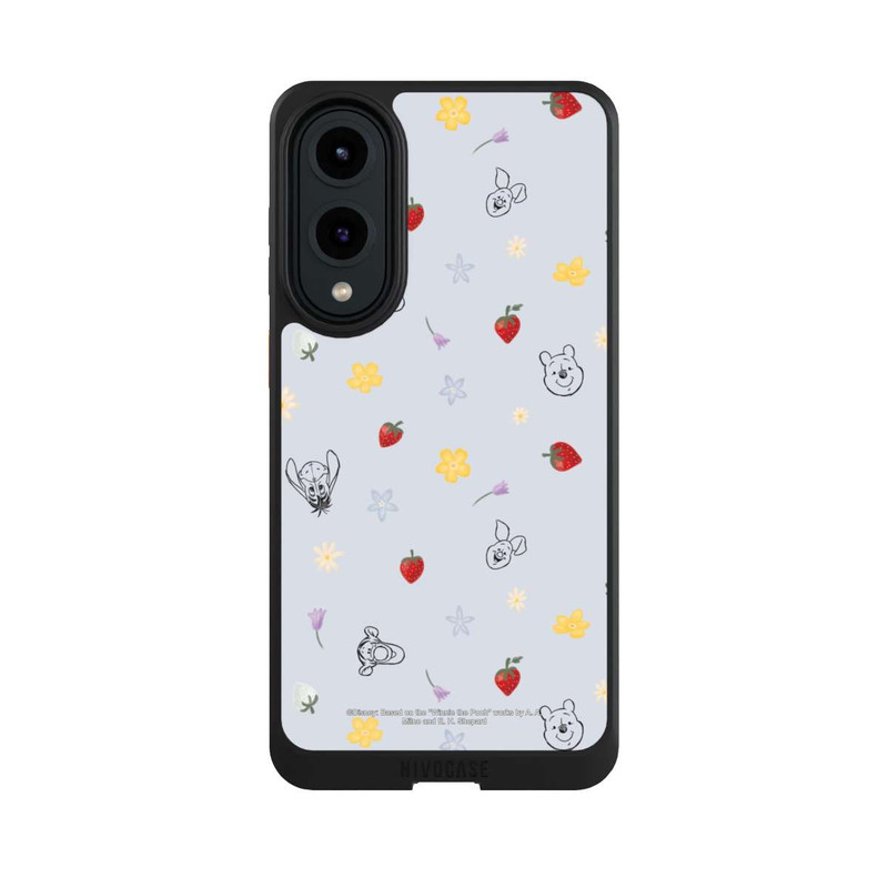 Galaxy S25 Edge NIVOcore Winnie the Pooh and Friends Strawberry Pattern Blue