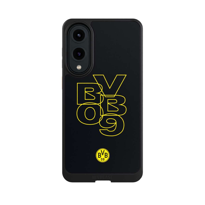 Galaxy S25 Edge NIVOcore BVB09 Gelb Schwarz