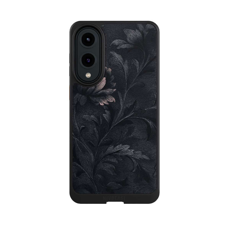 Galaxy S25 Edge NIVOcore Dunkles Blumenmuster Vintage