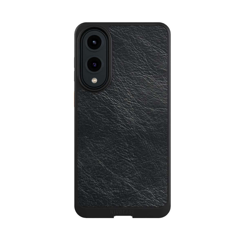 Galaxy S25 Edge NIVOcore Black Leather Look Background