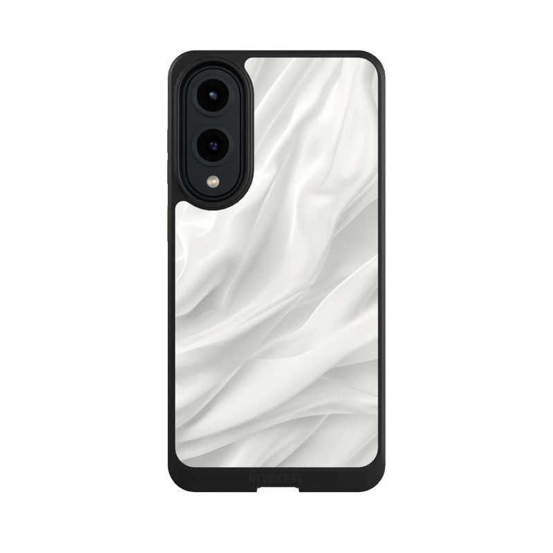 Galaxy S25 Edge NIVOcore Weiße Seidenmatte Textur mit KI