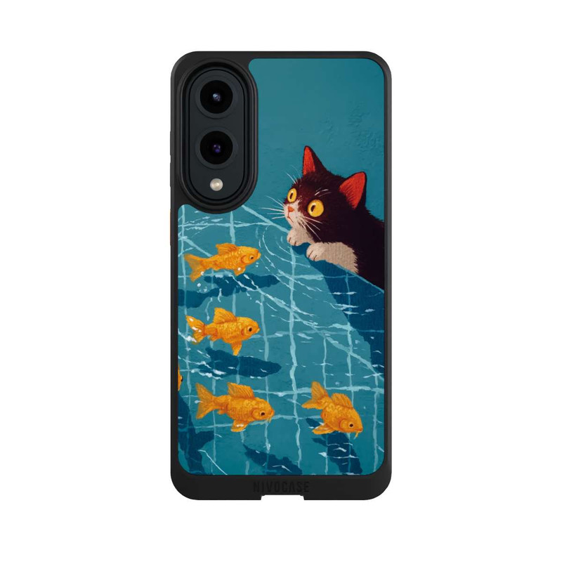 Galaxy S25 Edge NIVOcore Die Katze im Pool mit KI