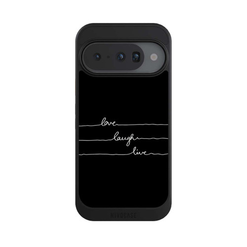 Google Pixel 10 NIVOcore Love Laugh Live weiß/schwarz