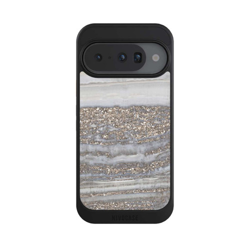 Google Pixel 10 NIVOcore White Glitter Marble Look