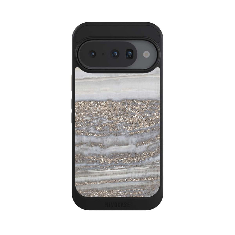 Pixel 10 NIVOcore White Glitter Marble Look