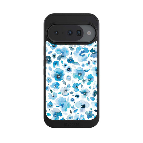 Google Pixel 10 NIVOcore Blaue tropische Blumen