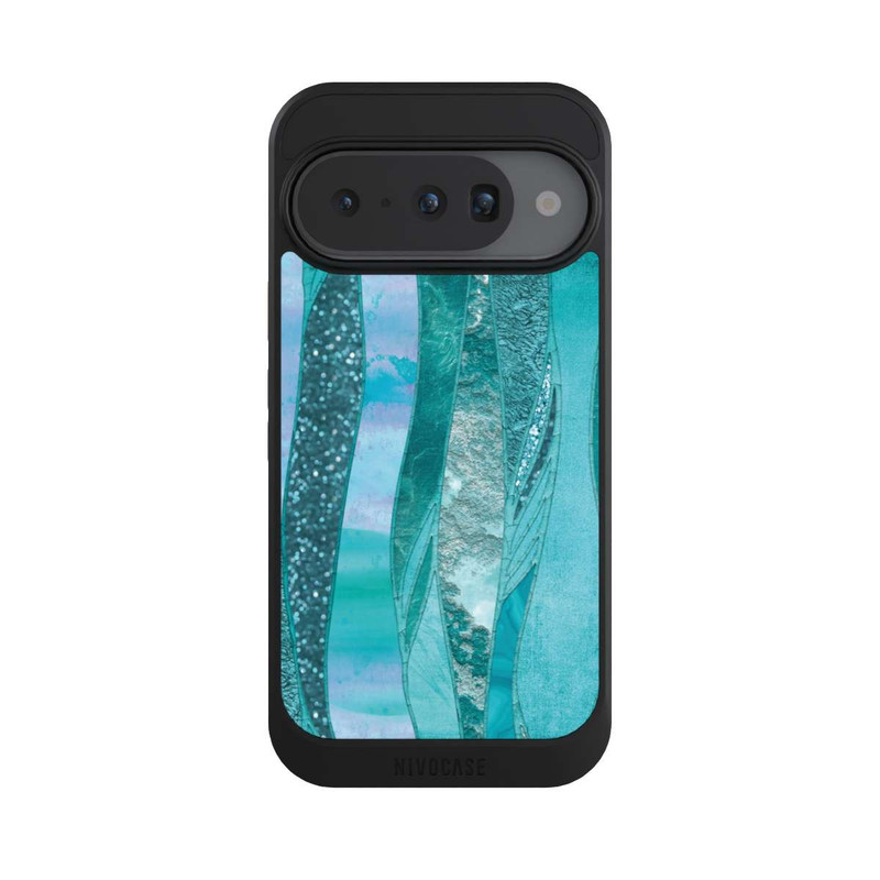 Pixel 10 NIVOcore glamouröser Glitzerlook blau