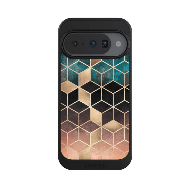 Pixel 10 NIVOcore Ombre Traum Würfel Gold Druck