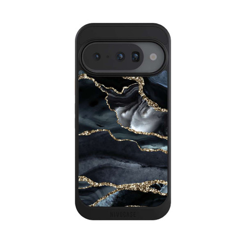 Google Pixel 10 NIVOcore Dark Marble Gold Glitter Look