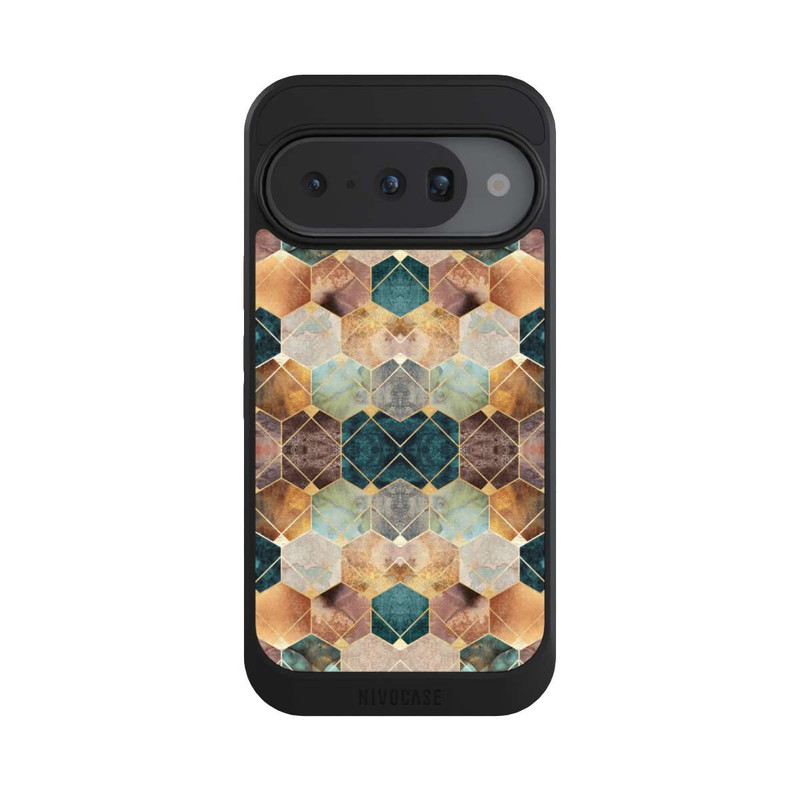 Pixel 10 NIVOcore Naturfarbene Sechsecke und Diamanten