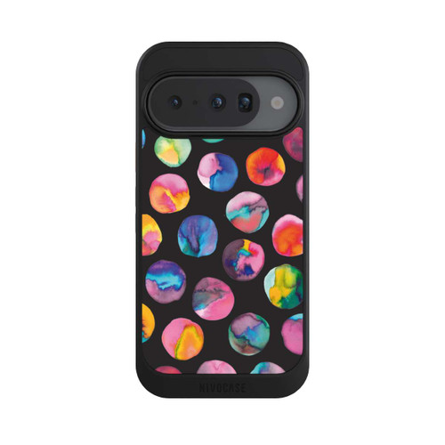 Google Pixel 10 NIVOcore Colorful Ink Marbles Dots Black