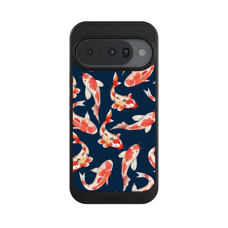 Pixel 10 NIVOcore Coral Fish on Blue Background