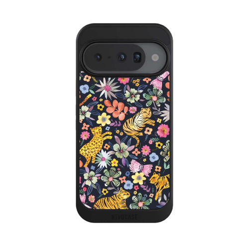 Google Pixel 10 NIVOcore Spring Tigers Flowers Black