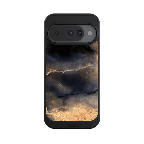 Google Pixel 10 NIVOcore Schwarzer Marmor Goldstaub Look