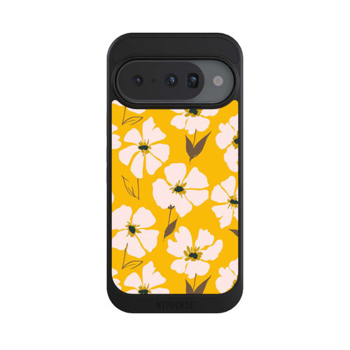 Google Pixel 10 NIVOcore Blumenwiese auf Gelb Ocker