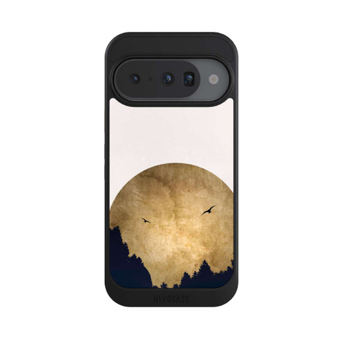 Google Pixel 10 NIVOcore Zwei Vögel vor Mond