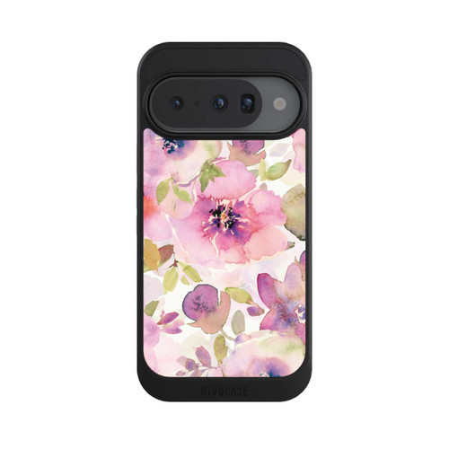 Google Pixel 10 NIVOcore Pink Flowers Wallpaper