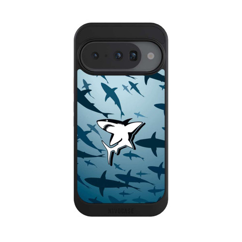 Google Pixel 10 NIVOcore Haie Muster Blau