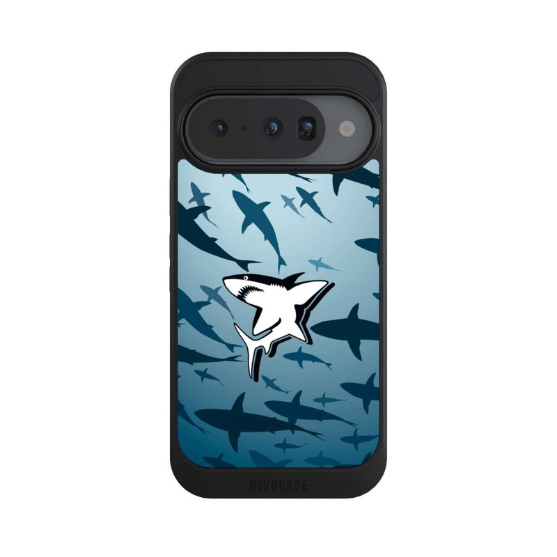 Pixel 10 NIVOcore Haie Muster Blau