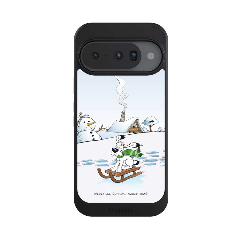 Pixel 10 NIVOcore Idéfix fait du traîneau