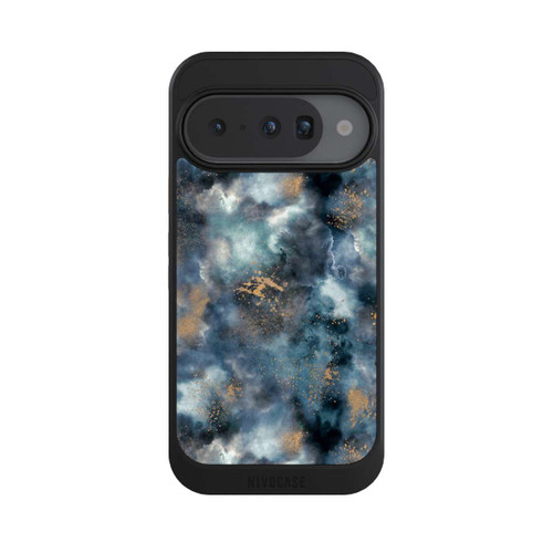 Google Pixel 10 NIVOcore Smoky Marble Watercolor Navy