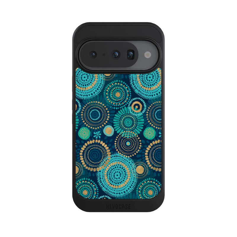 Pixel 10 NIVOcore Blockprint India Teal Gold