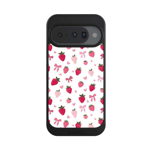 Google Pixel 10 NIVOcore Erdbeer Herz Schleifen Muster Pink