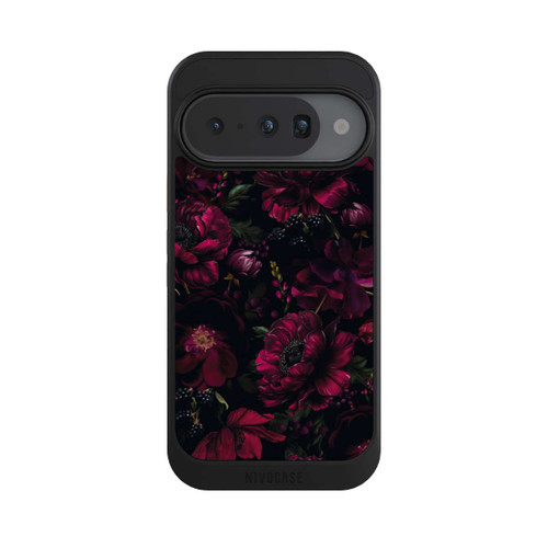 Google Pixel 10 NIVOcore Dunkle Rote Blumen Liebe