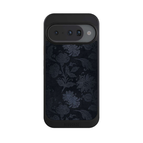 Google Pixel 10 NIVOcore  Silberne Blumen auf Samt