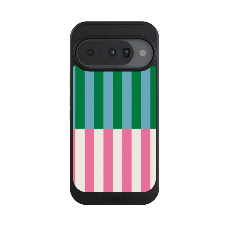 Pixel 10 NIVOcore Motif Rayé Vert Rose
