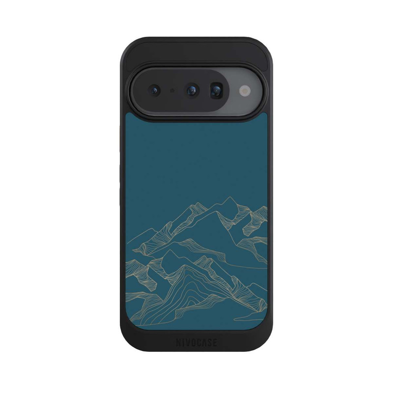 Pixel 10 NIVOcore Berglandschaft blau