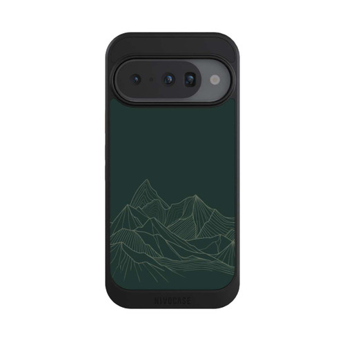 Google Pixel 10 NIVOcore Berg Line Art Grün
