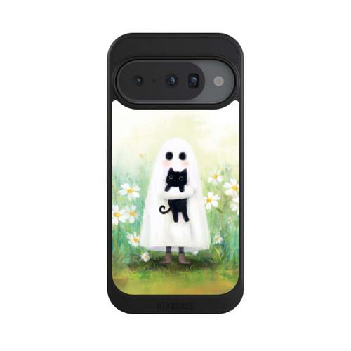 Google Pixel 10 NIVOcore Geist und Katze Halloween mit KI