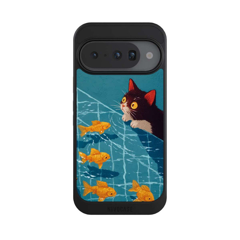 Pixel 10 NIVOcore Die Katze im Pool mit KI